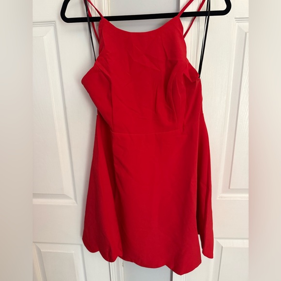Lulus Dresses & Skirts - Lulu's Red Halter Sheath Cocktail Dress